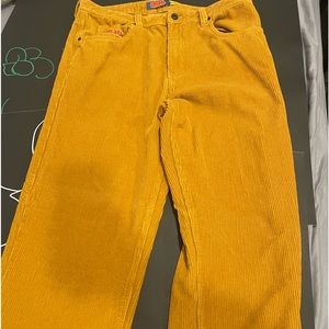 Empyre Loose Fit Golden Yellow Corduroy Skate Pants Size: 34